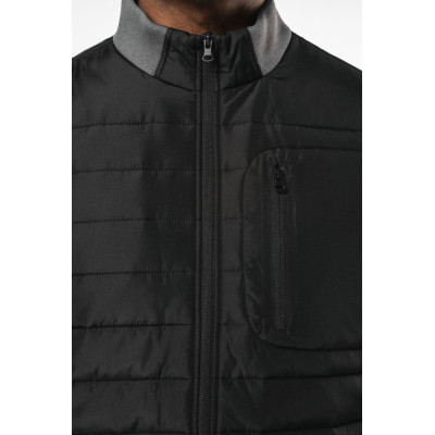 Men's bi-material padded jacket